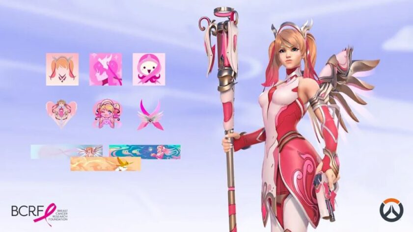 Prix du Skin Ange rose et du pack Ange Or Rose dans OW2