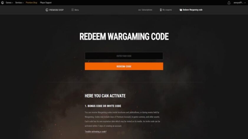 Comment échanger les codes World of Warships