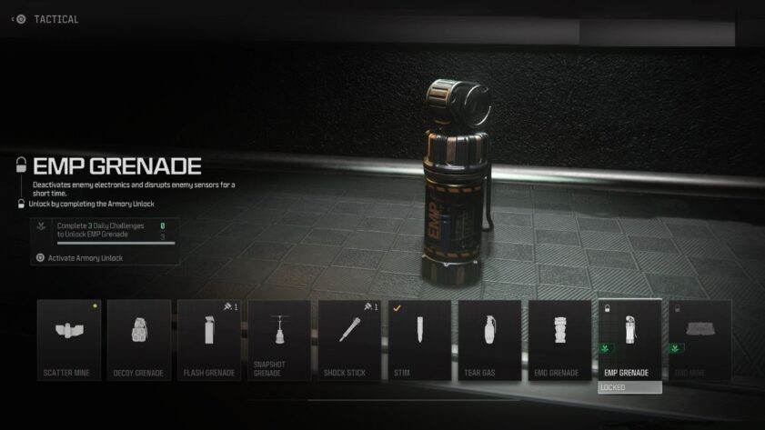 Grenade EMP dans MW3