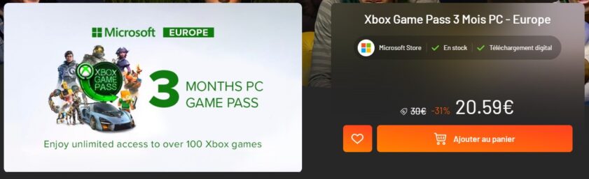 PC game pass instant gaming