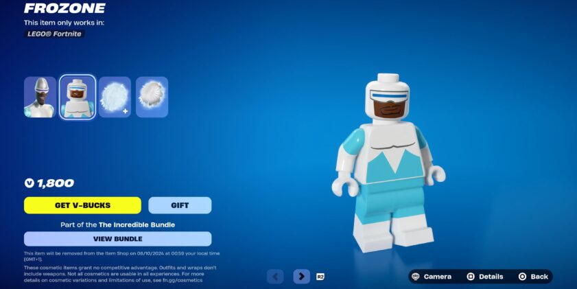 Skin Frozone lego Fortnite x Les Indestructibles